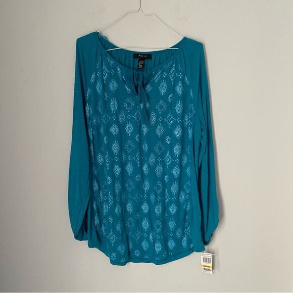 Style & Co. Women’s Long Sleeve Blue Blouse size M - Picture 1 of 3